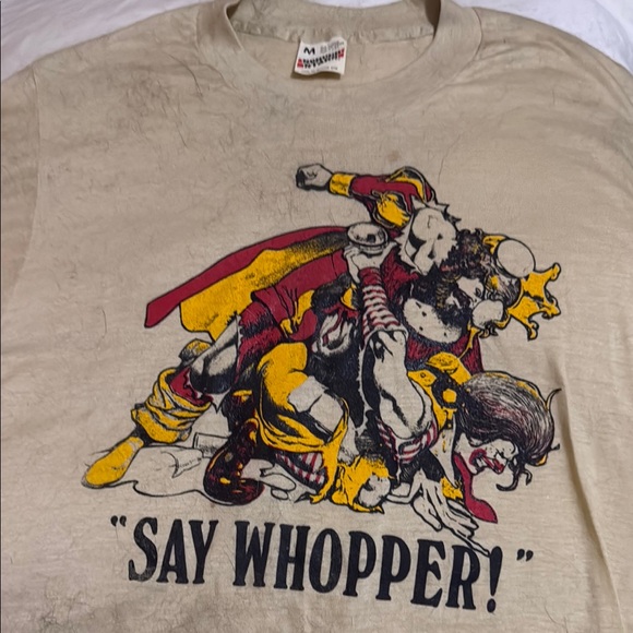 Vintage Graphic Tee - Shirt Cream with Multicolor Print - Picture 2 of 6